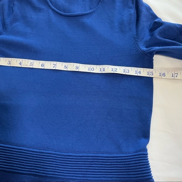 Talbots SP Blouse Long Sleeve Blue Women Flowy Hem - Picture 8 of 16